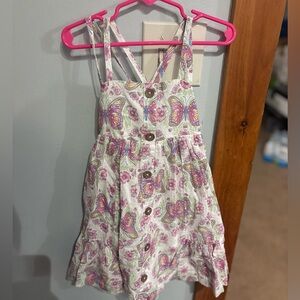 Joie White Sundress with Pink and Purple Butterfly Print